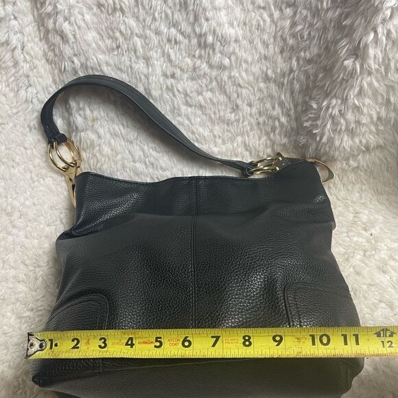 Dasein synthetic leather Black hobo shoulder bag with Bold gold tone hardwares - Picture 13 of 14